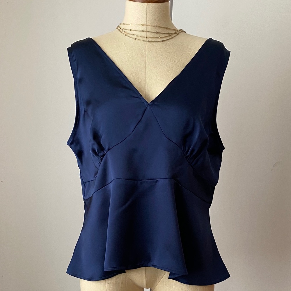 LOFT Navy Sleeveless Top